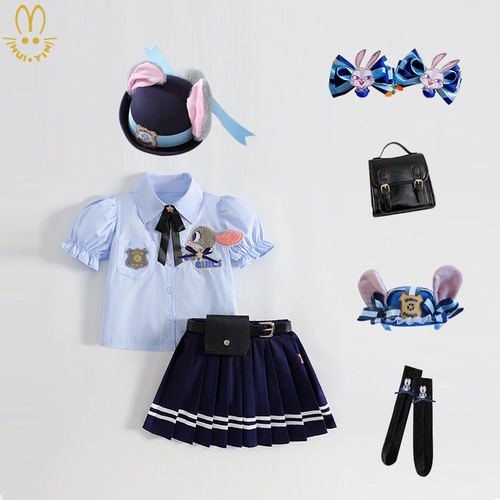 女童朱迪兔子JK学院风制服两件套