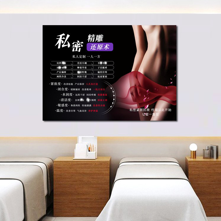 私密精雕还原术挂画 妇产科月子会所墙装饰画轻医美生殖保养壁画