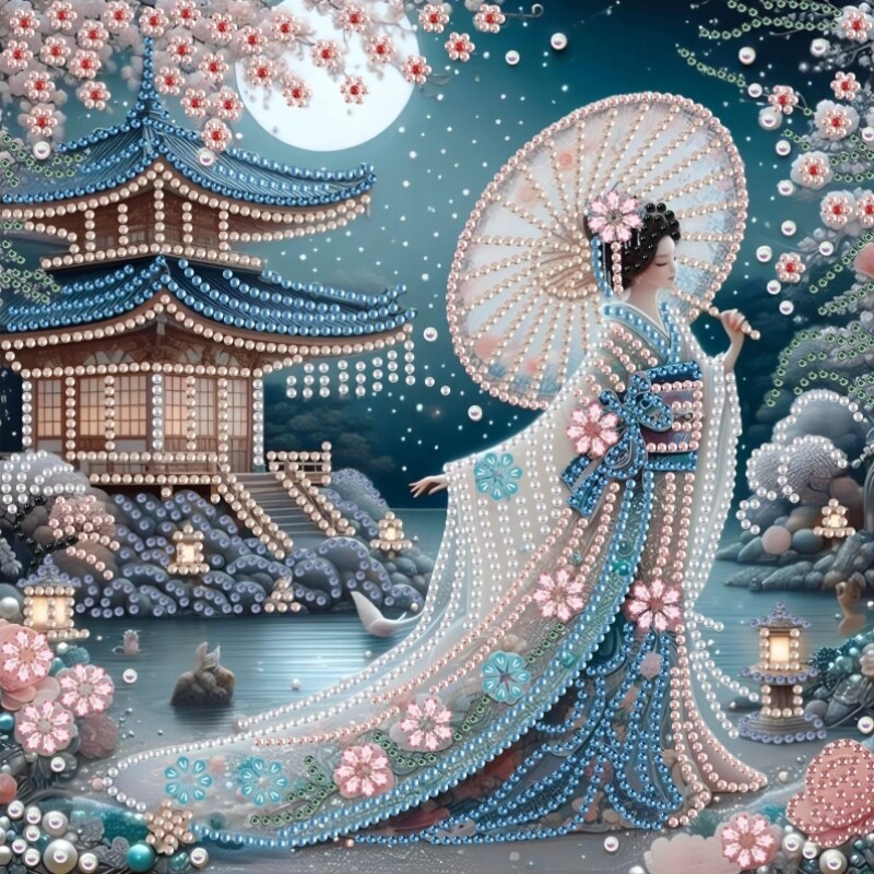 古风少女钻石画手工diy钻石贴画2025新款卧室装饰画亮钻益智礼物