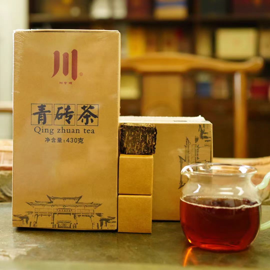 赵李桥川字内销款标准青砖茶切割小颗粒黑茶2019年K系列430g
