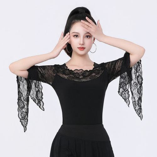 小瓶盖老师慢四同款连档跳舞衣女