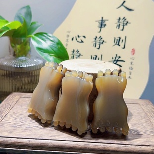 牛角金珠樽双面莲蓬面部筋膜提升脸部工具法令纹下颚线刮板美容按