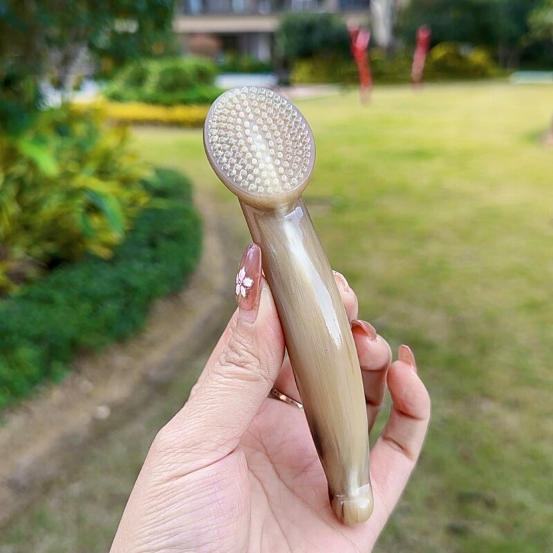 牛角如意黑头刷粉刺刷面部清洁美容神器拨筋点穴眼部按摩