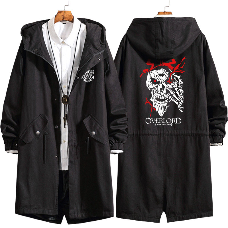 不死者之王overlord骨王周边动漫风衣宽松青少年连帽外套秋冬衣服