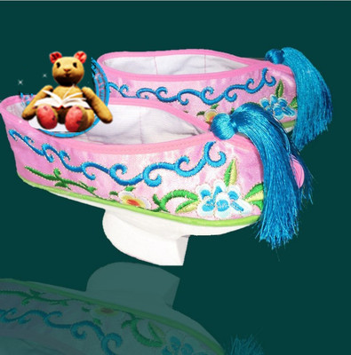 花盆鞋格格鞋马蹄木底小燕子舞蹈