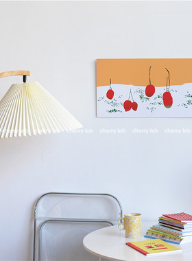 韩国ins同款卧室民宿店铺墙面装饰板加硬拍照道具水果樱桃装饰画