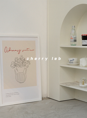 vintage法式浪漫复古玫瑰花瓶海报挂画相框家居卧室桌面装饰摆件