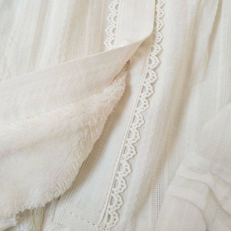 加绒加厚lolita内搭衬衫娃娃领短袖百搭长袖衬衫保暖打底衫