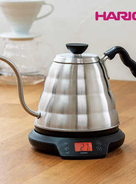 HARIO日本温控壶手冲咖啡电热水壶不锈钢细嘴咖啡壶自动食品级EVK