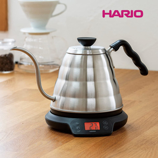 HARIO日本温控壶手冲咖啡电热水壶不锈钢细嘴咖啡壶自动食品级EVK