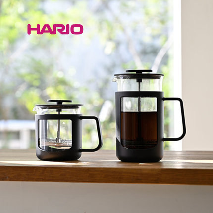 HARIO PRESS.U法压壶茶壶咖啡壶免滤纸滤压壶耐热玻璃家用cpu