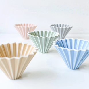 日本进口origami折纸滤杯陶瓷滤杯树脂新款 蛋糕滤杯手冲咖啡v60