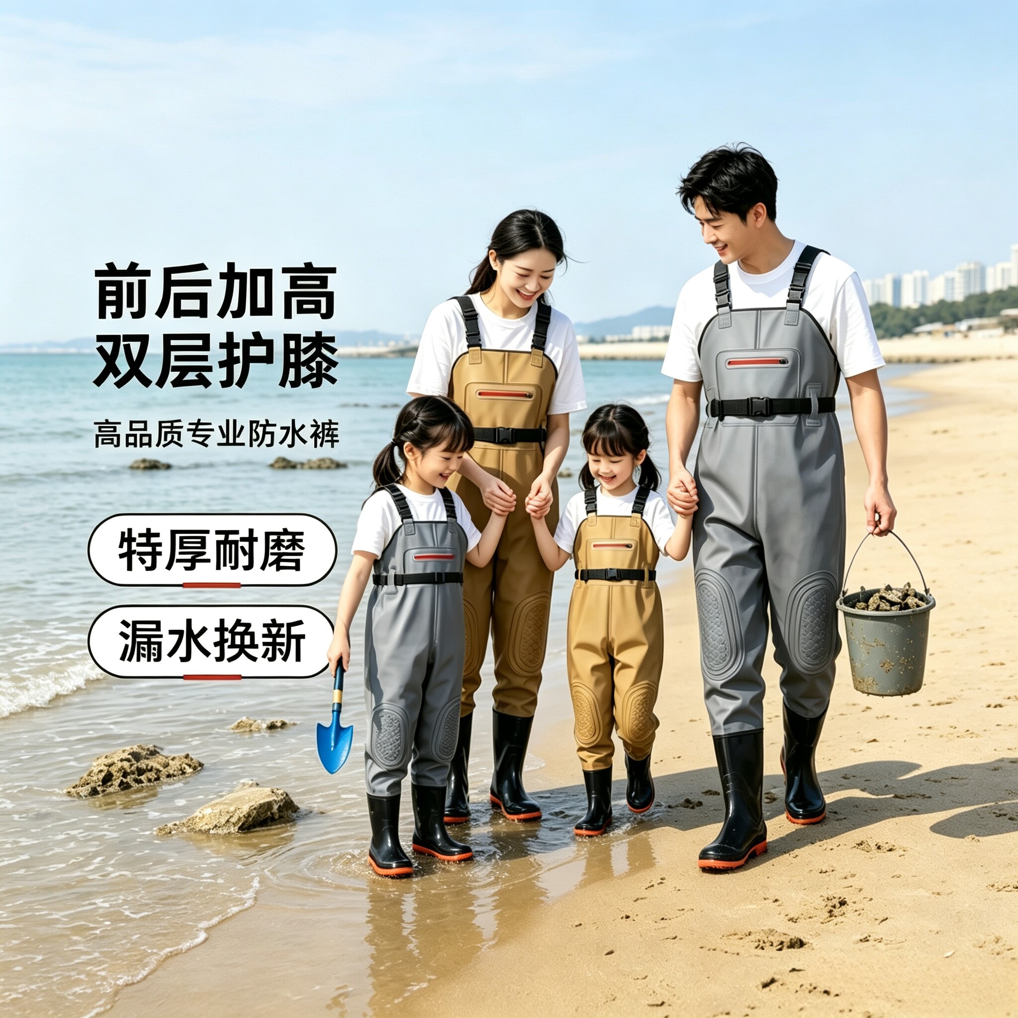 加厚全身连体下水裤叉水裤水鞋