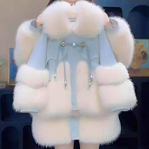 女童加绒加厚棉服外套秋冬装2026新款洋气儿童冬季中大童派克服潮