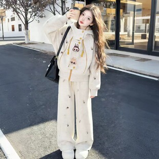 女童春季休闲套装2026新款中大童洋气外套休闲裤两件套女孩春秋款