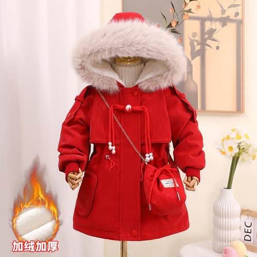 加绒加厚冬季皮衣派克服冬装外套