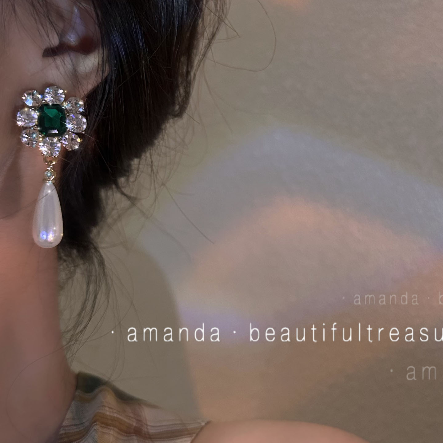 优雅耳环气质珍珠百搭复古港风