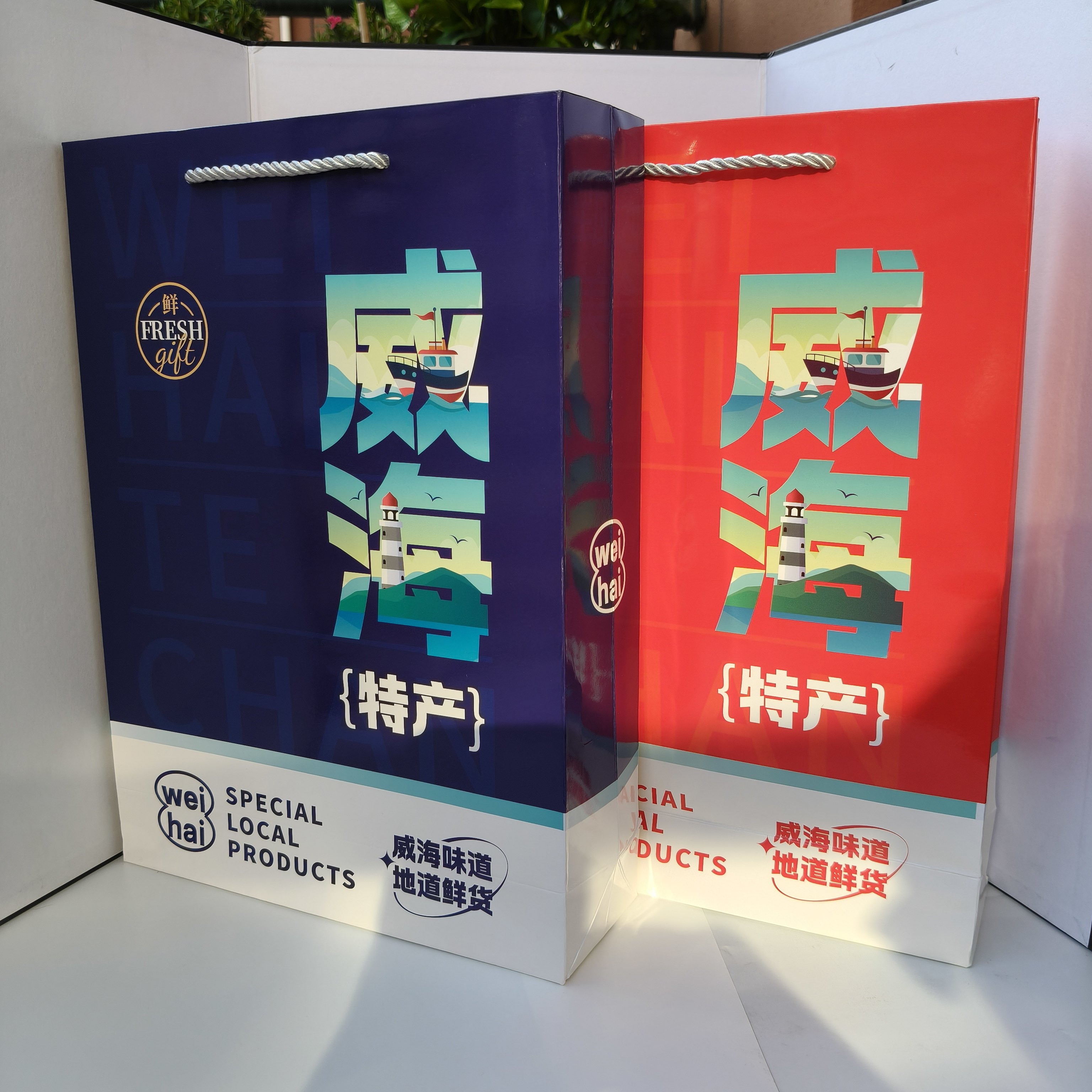 新款干海产品手提海鲜海货干货通水产品包装