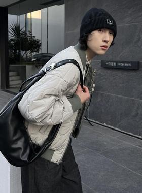 YUEN韩国ins饺子包男女通勤百搭单肩斜挎背包松弛感休闲可颂复古