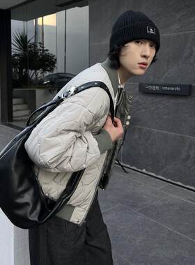 YUEN韩国ins饺子包男女通勤百搭单肩斜挎背包松弛感休闲可颂复古