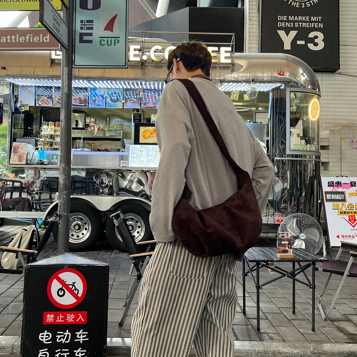 YUEN设计师ins麂皮饺子麂皮绒复古托特腋下月牙可颂包男女中性风