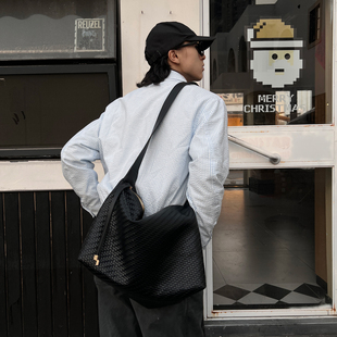 YUEN韩系ins编织斜挎托特挎包通勤百搭手提腋下休闲包男女简约ins