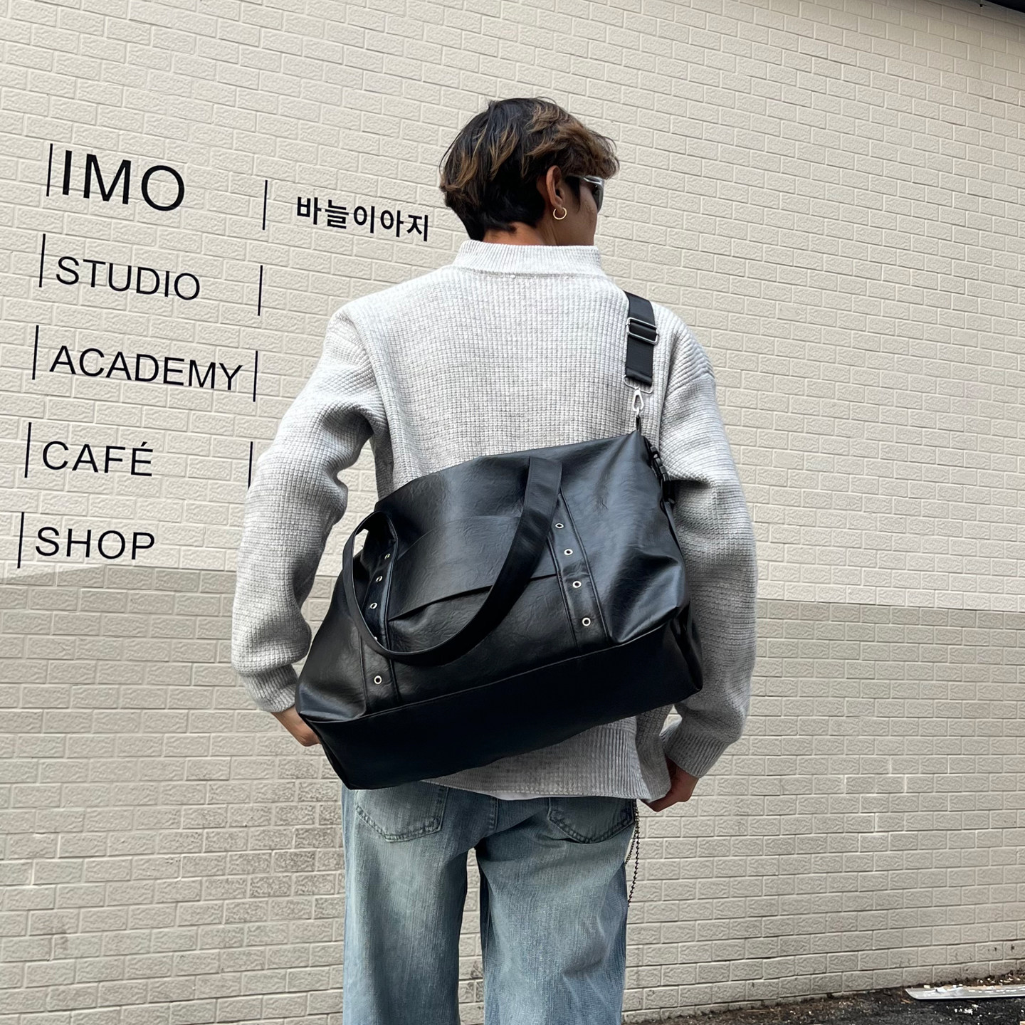 YUEN单肩腋下大容量托特包皮质手提休闲旅行休闲日系百搭男女生潮,箱包皮具/热销女包/男包,男士包袋,淘宝优惠券,粉丝福利购,淘宝优惠卷