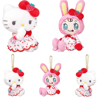 国内现货 日本三丽鸥钢琴兔Kitty 樱桃毛绒挂件娃娃内藤