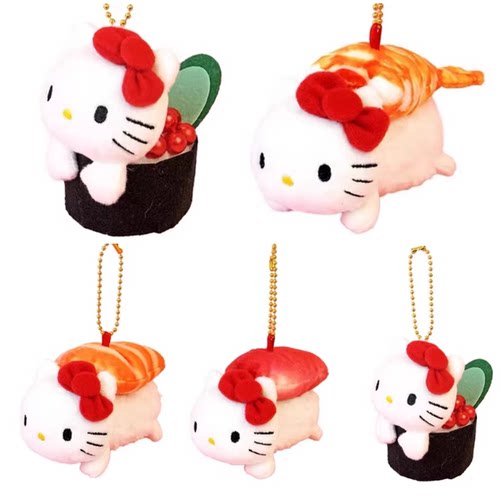国内现货 日本三丽鸥寿司Kitty 美乐蒂蟹子三文鱼挂件甜虾