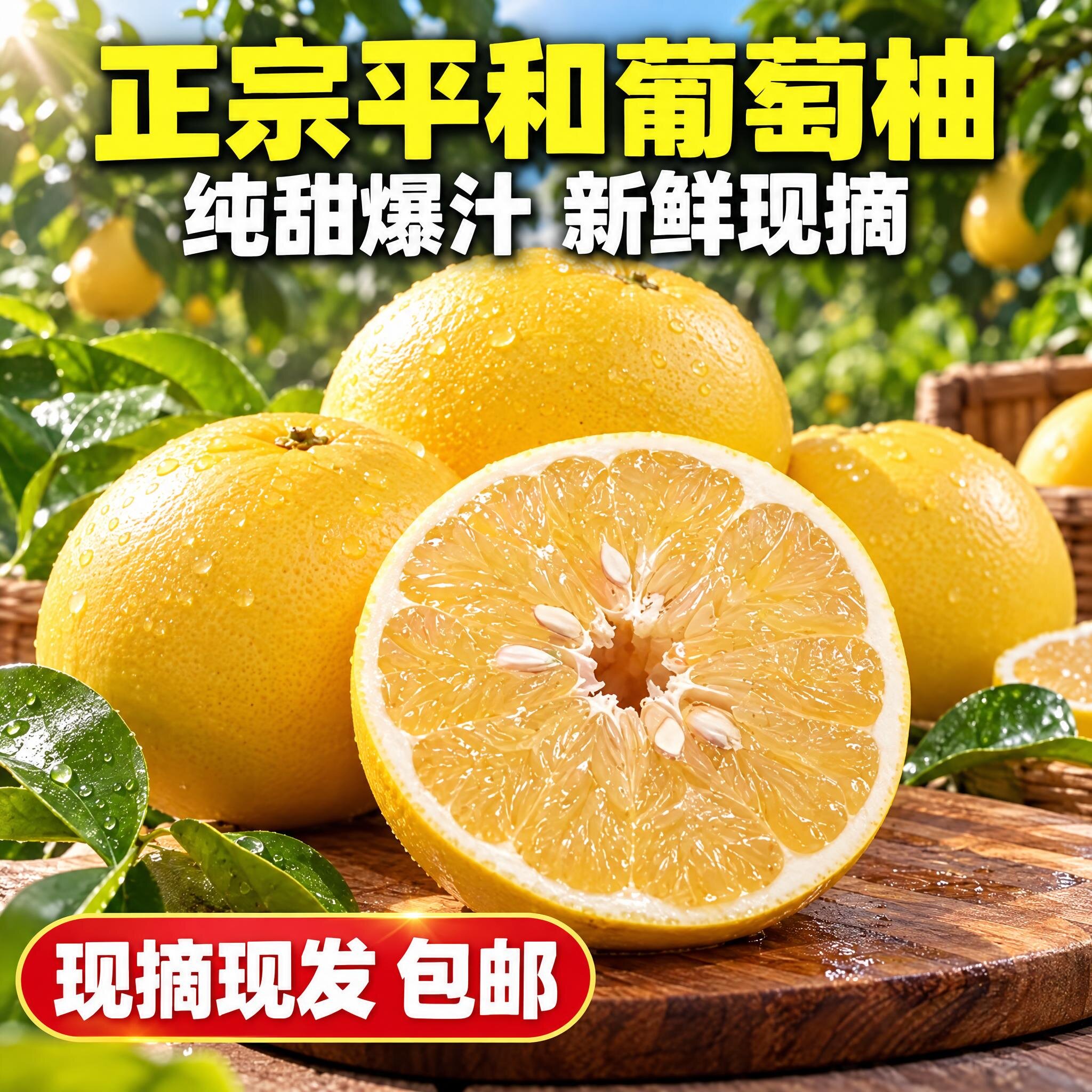 正宗平和黄金葡萄柚产地现摘爆汁黄肉甜西柚当季新鲜孕妇水果包邮