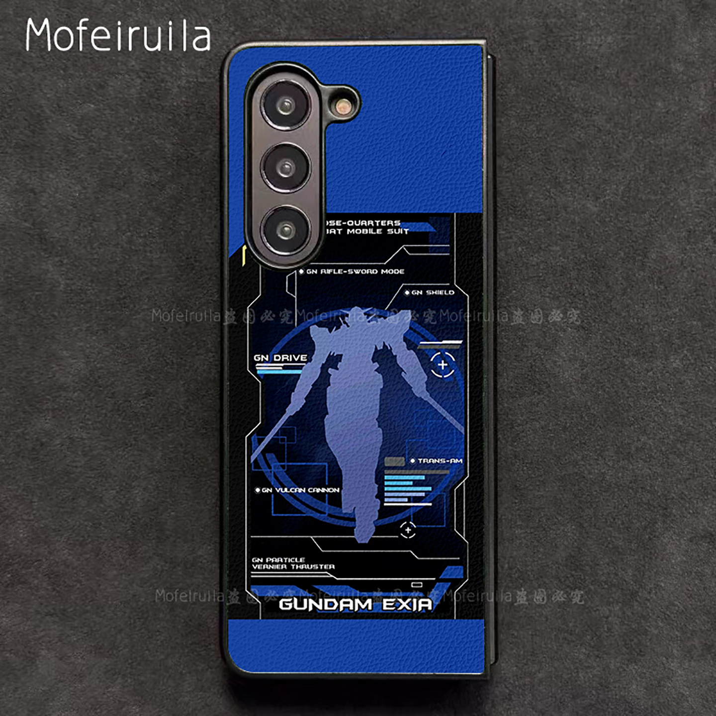 EXIA高达GUNDAM三星zfold7手机壳华为MateX6适用 荣耀Magic V5折叠屏小米MIX Fold4皮革vivo x fold5保护套