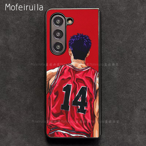 灌篮高手三井寿背影三星zfold7手机壳华为MateX7适用荣耀MagicV6折叠小米MIXFold4皮革OPPO Find N6保护套