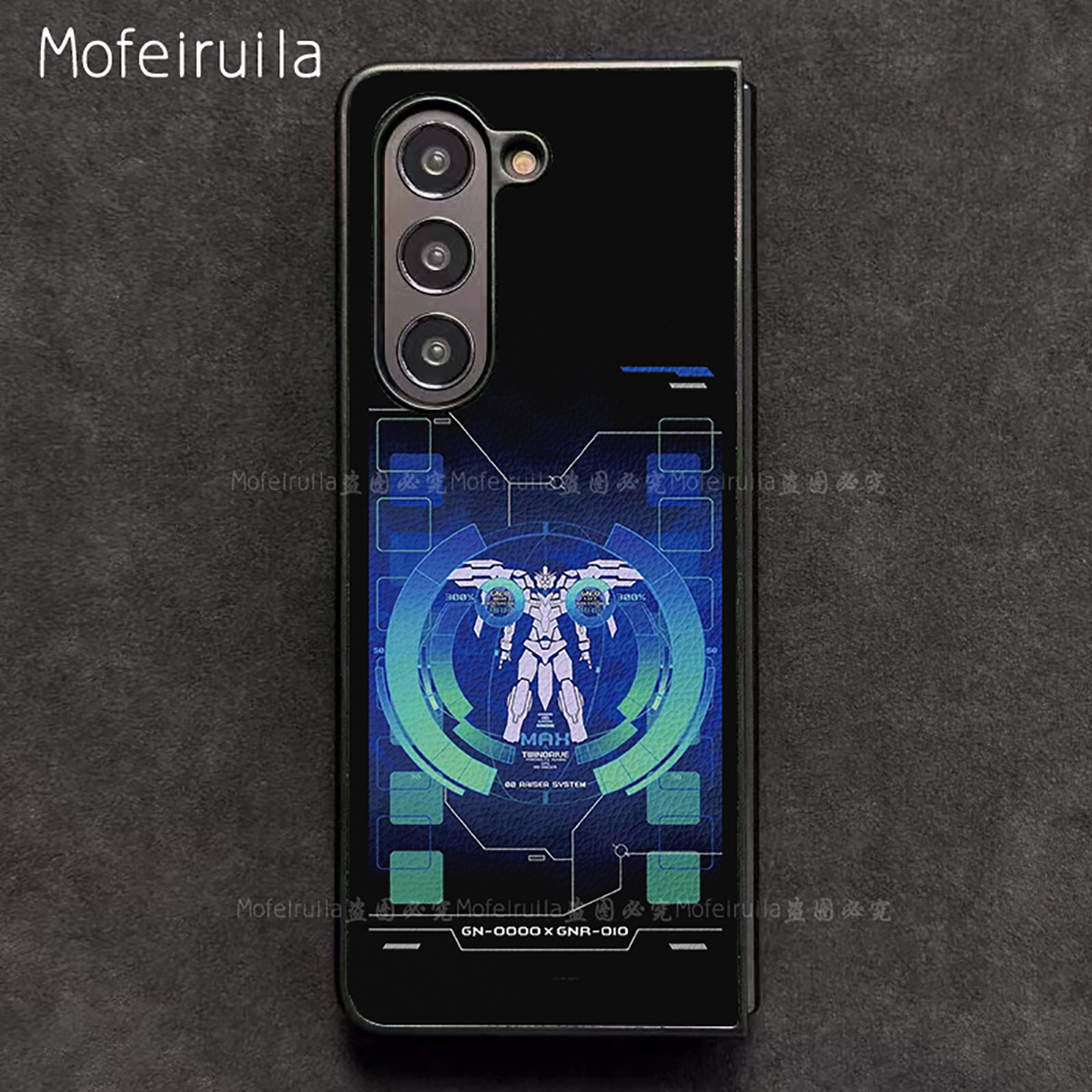 00双零高达GUNDAM三星zfold7手机壳华为MateX6适用 荣耀Magic V5折叠屏小米MIX Fold4皮革vivo x fold5保护套
