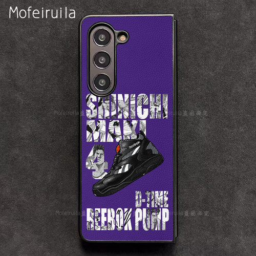 灌篮高手潮牌牧绅一三星zfold7手机壳华为MateX7适用荣耀MagicV6折叠小米MIXFold4皮革OPPO Find N6保护套