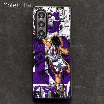 灌篮高手清田信长海南三星zfold7手机壳华为MateX7适用荣耀MagicV6折叠小米MIXFold4皮革OPPO Find N6保护套