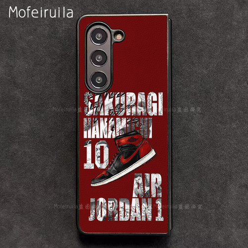 灌篮高手潮牌樱木花道三星zfold7手机壳华为MateX7适用荣耀MagicV6折叠小米MIXFold4皮革OPPO Find N6保护套