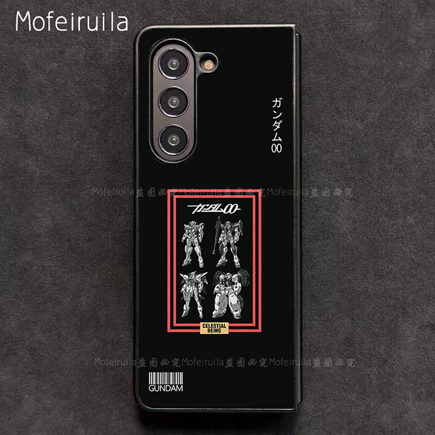 机甲高达GUNDAM三星zfold7手机壳华为MateX6适用 荣耀Magic V5折叠屏小米MIX Fold4皮革vivo x fold5保护套