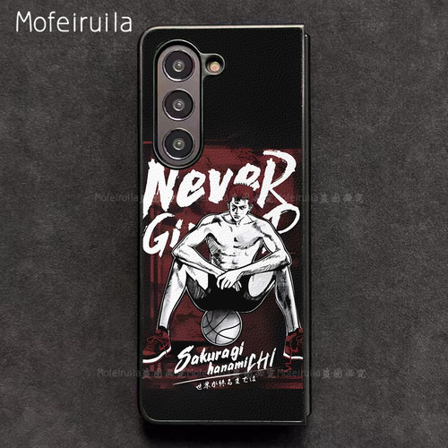 灌篮高手天才樱木花道三星zfold7手机壳华为MateX7适用荣耀MagicV6折叠小米MIXFold4皮革OPPO Find N6保护套