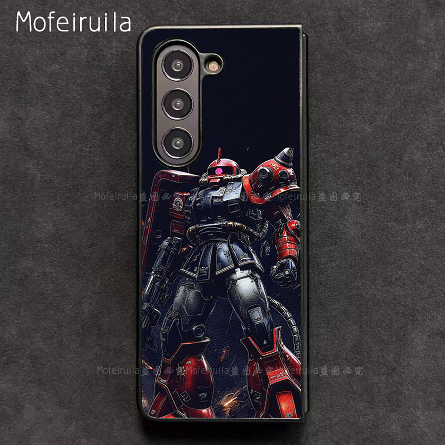 扎古高达GUNDAM三星zfold7手机壳华为MateX6适用 荣耀Magic V5折叠屏小米MIX Fold4皮革vivo x fold5保护套