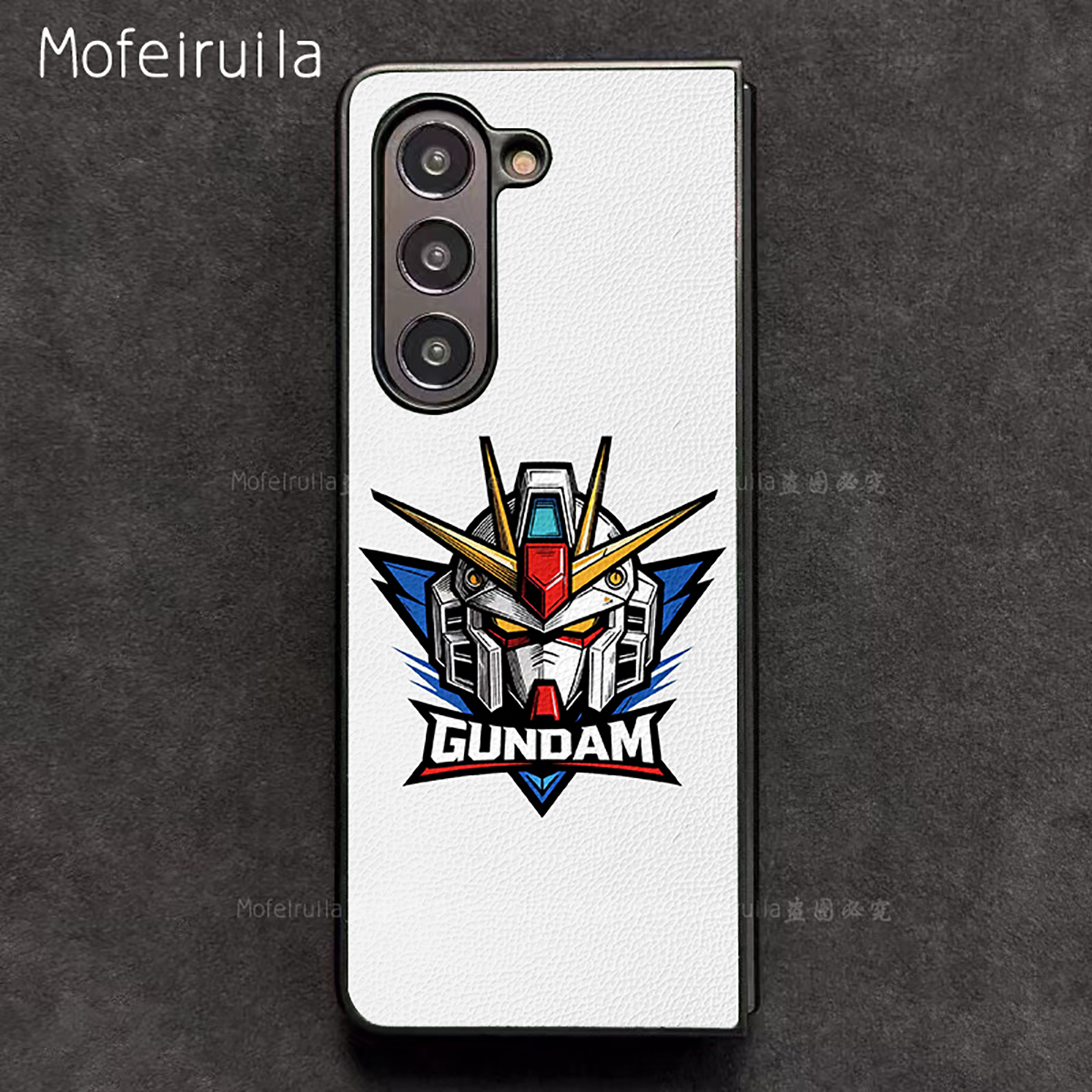 logo高达GUNDAM三星zfold7手机壳华为MateX6适用 荣耀Magic V5折叠屏小米MIX Fold4皮革vivo x fold5保护套