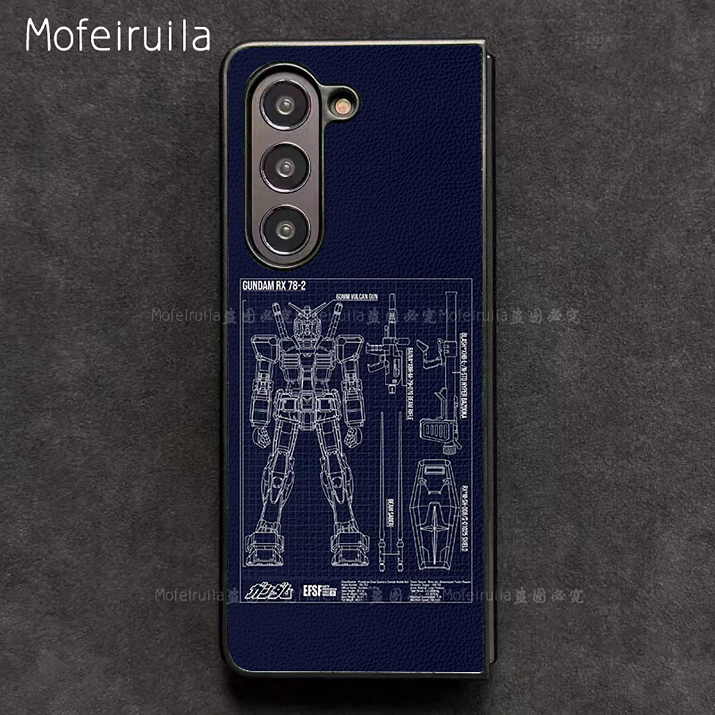 元祖高达GUNDAM三星zfold7手机壳华为MateX6适用 荣耀Magic V5折叠屏小米MIX Fold4皮革vivo x fold5保护套
