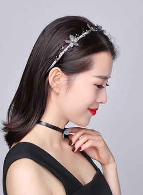 黑丝皮绳项链女款24K包金