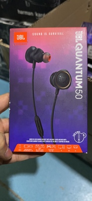 JBL Q50/QUANTUM50入耳式有线电竞游戏耳机吃鸡线控带麦通话耳塞
