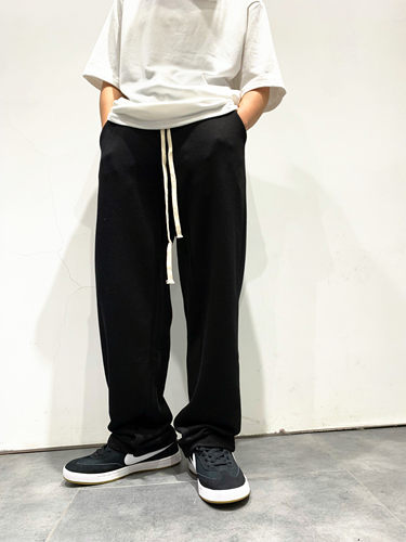 宽松直筒拖地裤抽绳垂感裤