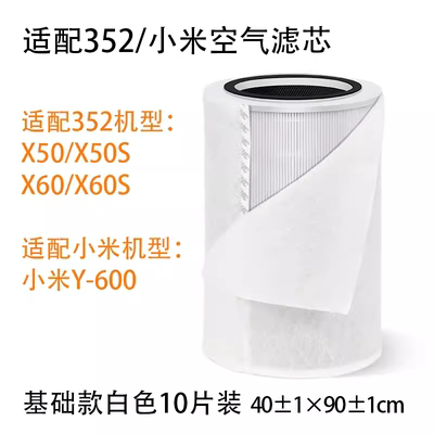 适配352空气净化器滤芯X50X60X80/X83空净棉防尘过滤PM2.5灰尘颗