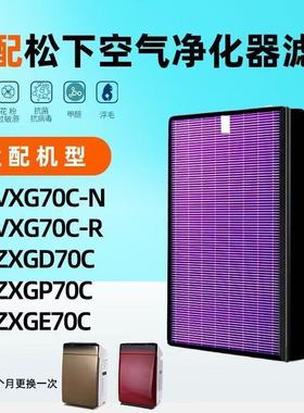 适配松下空气净化器滤网F-VXG70C/ZXGP70C/ZXGD70C滤芯套装