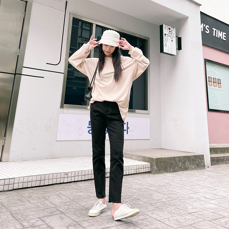 高腰休闲百搭显瘦直筒裤长裤