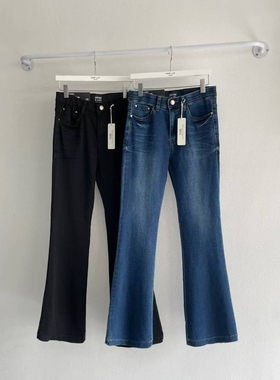 韩国howluk高腰millk高弹力微喇叭牛仔裤显瘦长裤女2025秋季新款