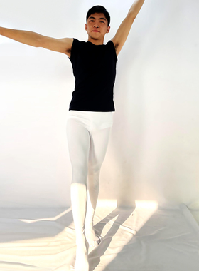 芭蕾形体服舞蹈服装男士生考级练功服锦纶袜裤连脚大袜紧身裤男芭
