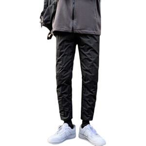 加厚保暖休闲裤男士修身小脚羽绒棉男长裤休闲 KW204-P50图片
